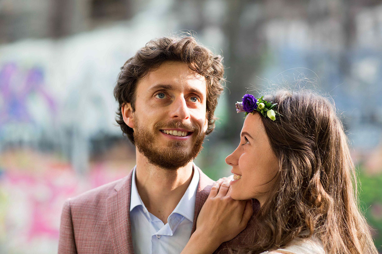 Couple Mariées Robe Maraige Engagement Consentement