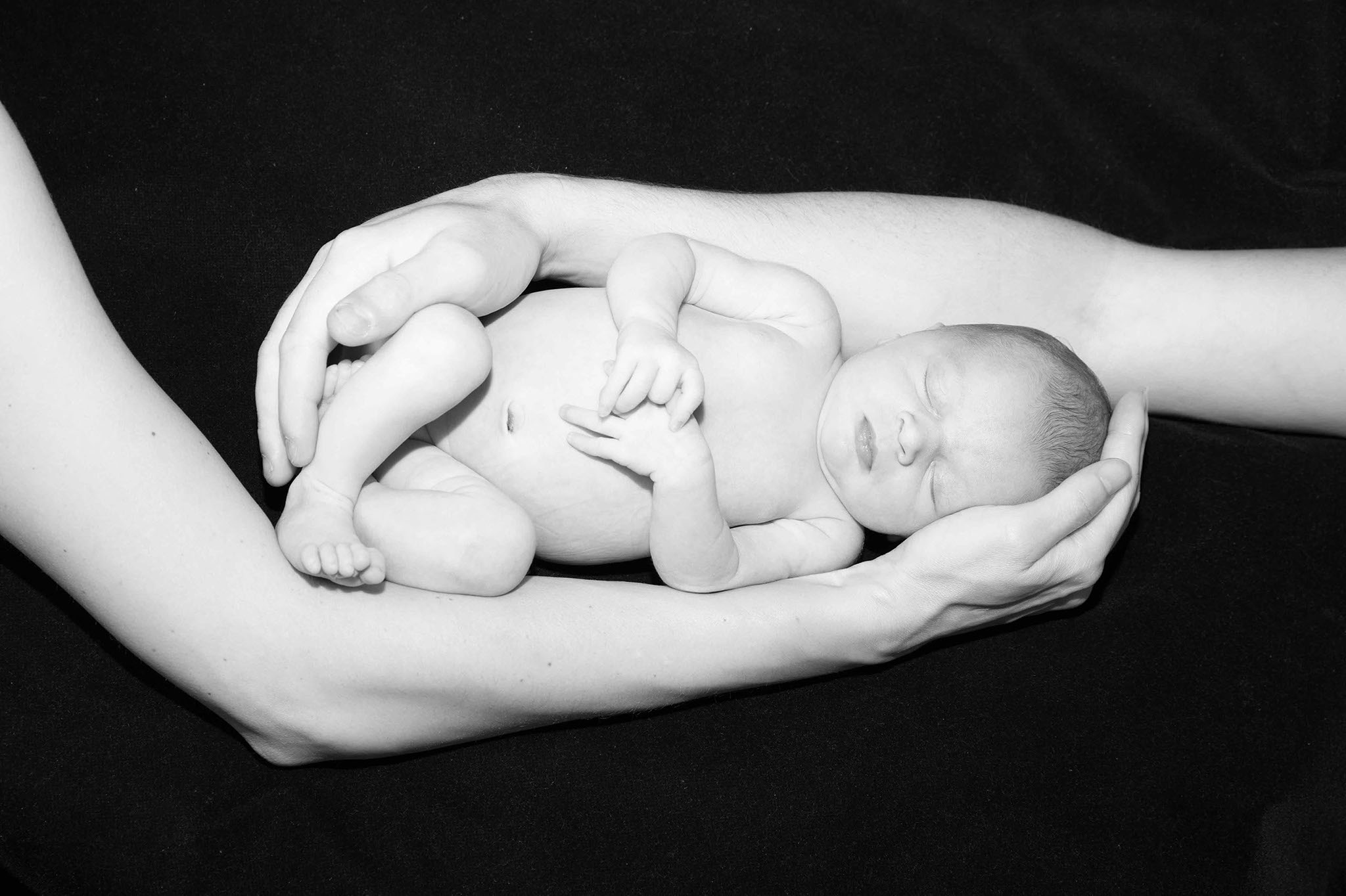 Bébé Nouveau Né Naissance Yeux bleus