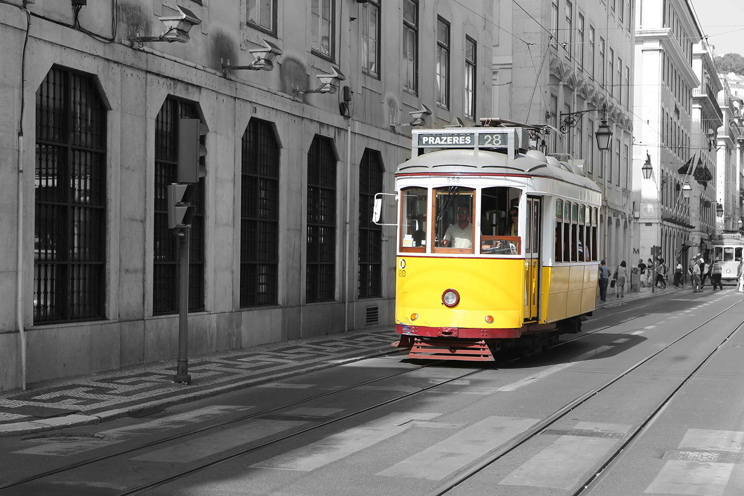 Post-Traitement sélection de couleur Lisbone Voyage